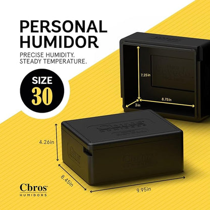 Cbros Humidor 69% Two- Way Humidity Control Box Powered by Boveda, Moisture - Image 4