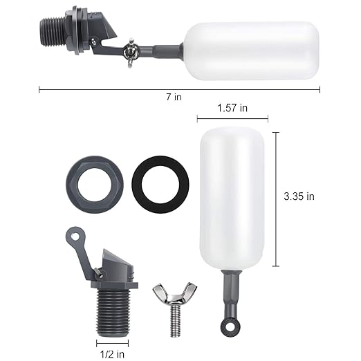 3 Pcs Stable Float Ball Valve Shut Off 1/2" Automatic Fill Feed Humidifier Tank - Image 5