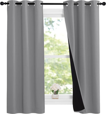 NICETOWN Noise and Lights Block Out Curtains, Thermal Insulated 100% Blackout - Image 2