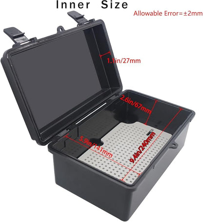 Junction Box, Hinged Black Cover IP67 Waterproof ABS Project Box - Image 3