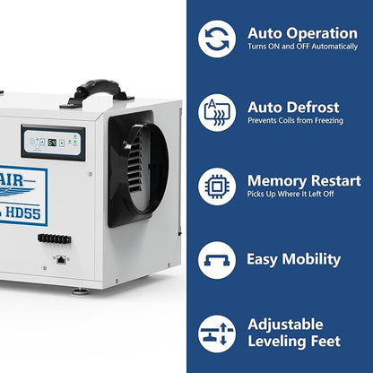 ALORAIR 120 Pints Commercial Dehumidifier - Image 4