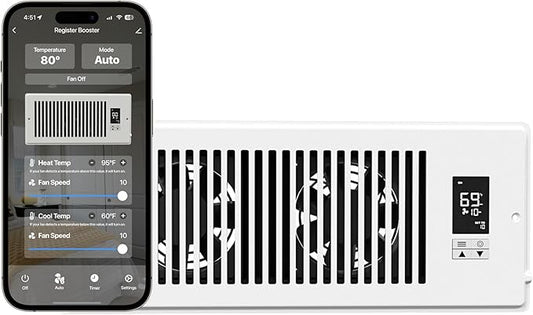 Quietcool Register Booster Fan for 4" x 12" Registers by QuietCool