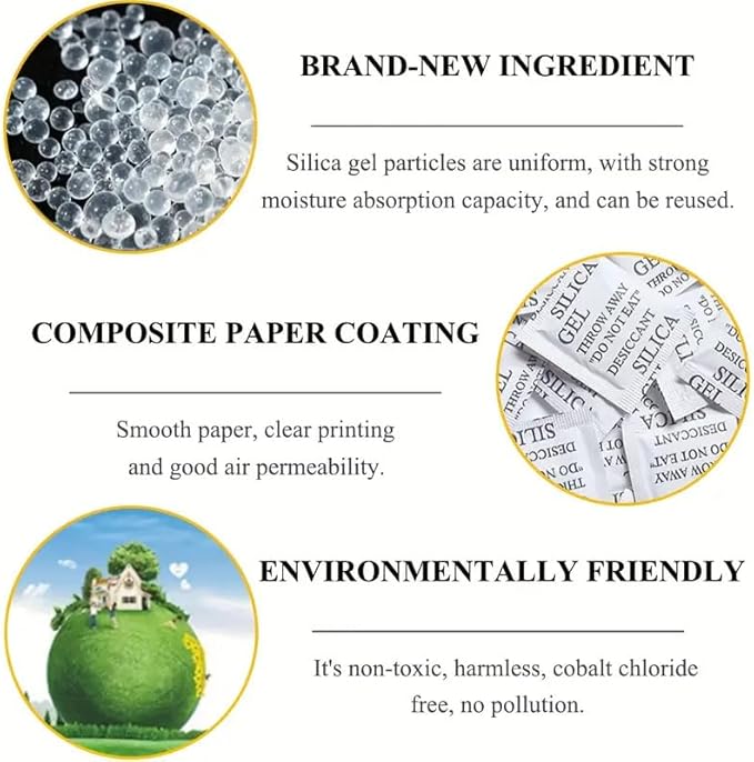 Boolavard Silica Gel Pouches for Room Kitchen Wardrobe Cupboard car Bedroom - Image 2