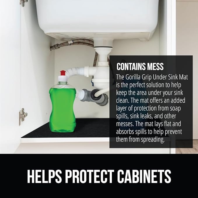 GORILLA GRIP LeakGuard Non-Adhesive Under Sink Mat - Image 3