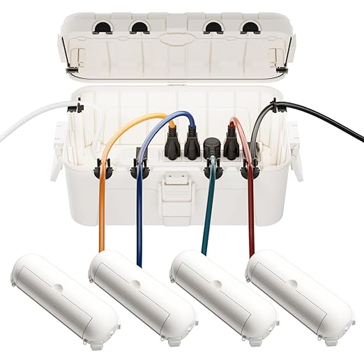 RESTMO 5-Piece Outdoor Waterproof Electrical Box Set – 12.5" x 8.5" x 5" Large by Restmo