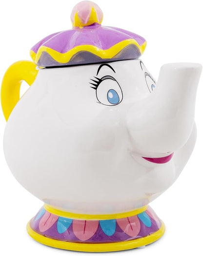 Silver Buffalo Disney Beauty and the Beast Mrs. Potts Teapot 3D Sculpted by SilverBuffalo