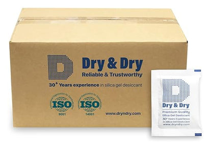 Dry & Dry 10 Gram Food Grade Silica Gel Packs Desiccant Packs, Silica Packets by DryDry