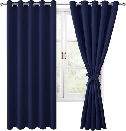 Hiasan Blackout Curtains for Bedroom, 60 x 63 Inches Length by Hiasan