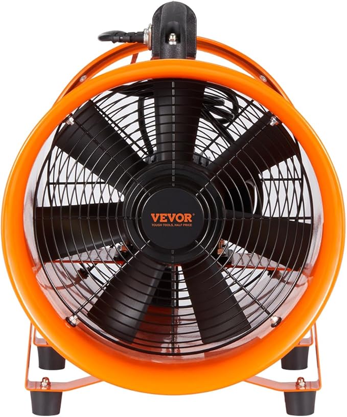 VEVOR Portable Ventilator with Hose, 2 Speed, 12 Inch Utility Blower Exhaust - Image 11