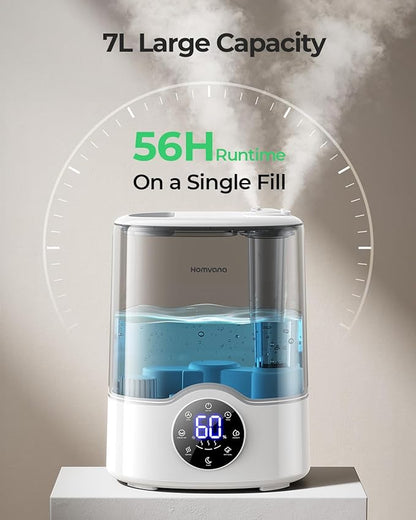 Homvana Humidifier Large Room, 7L Smart Warm and Cool Mist, Top-Fill Humidifiers - Image 5