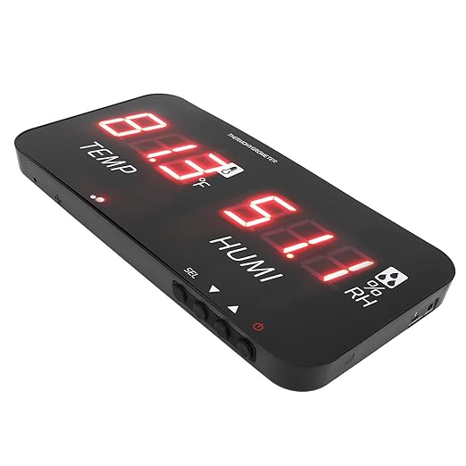 EVTSCAN 12 Inch Large Display Indoor Digital Hygrometer Thermometer, - Image 6