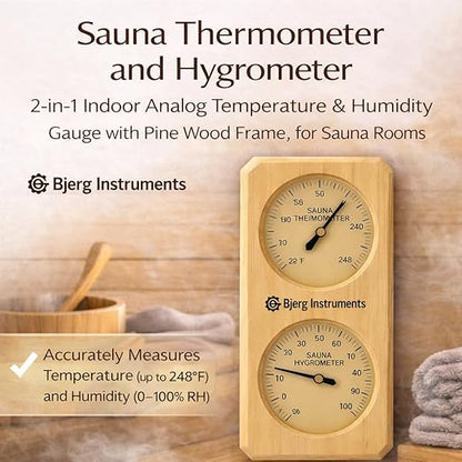Sauna Thermometer and Hygrometer - Image 2