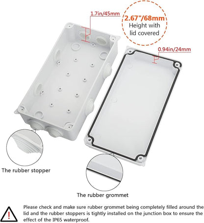 LeMotech ABS Plastic Dustproof Waterproof IP65 Junction Box Universal - Image 4