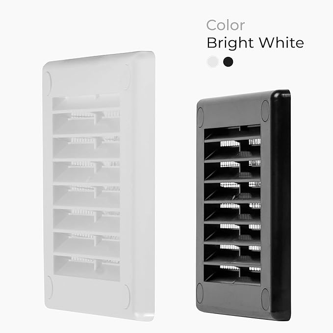4" x 4" Square Air Vent Cover – White Plastic Vent Deflector - Image 2