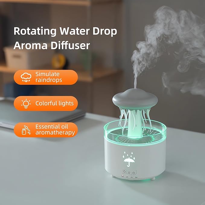 Humidifier for Bedroom, Rotating Umbrella Diffuser - Image 5