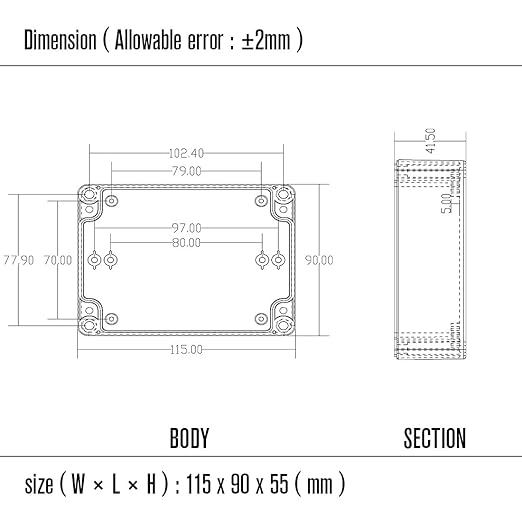 LeMotech Project Box ABS Plastic IP65 Waterproof Dustproof Electrical Junction - Image 8