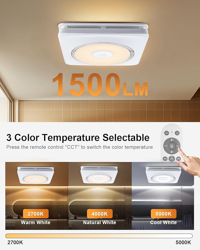 GROWNEER Powerful Oversize Bathroom Exhaust Fan - Image 4