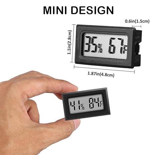 Mini Thermometer Hygrometer, Large Number Fahrenheit LCD Display Digital - Image 4