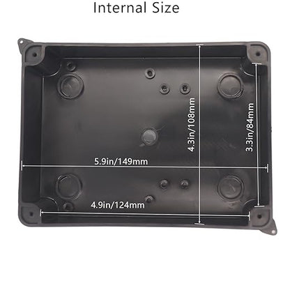 Electrical Box, ABS Plastic Project Box Power Cord Enclosure Black 5.9 x 4.3 x - Image 5