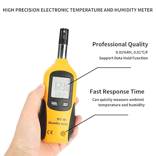 HT-86 Temperature Humidity Meter 2 in 1 Portable Digital Hygrometer Thermometer - Image 2