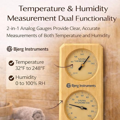 Sauna Thermometer and Hygrometer - Image 3