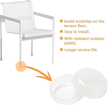 24 Pack Wrought Iron Patio Furniture Feet Caps 1-1/2 inch Round Plastic Outdoor - Image 4
