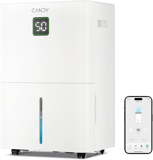 Candy 98 Pints Dehumidifier for Spaces up to 5000 Sq. Ft, Dehumidifier for Home by CANDY