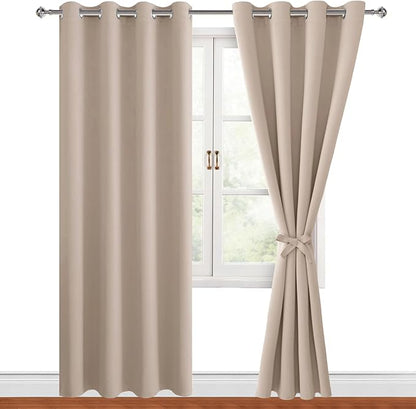 Hiasan Blackout Curtains for Bedroom, 52 x 84 Inches Long by Hiasan