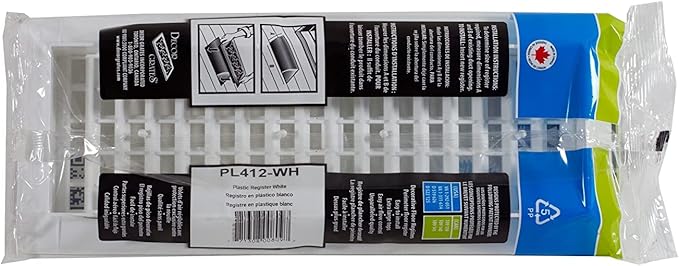 Decor Grates PL412-WH Lattice Floor Register, 4x12 Inches - Image 8