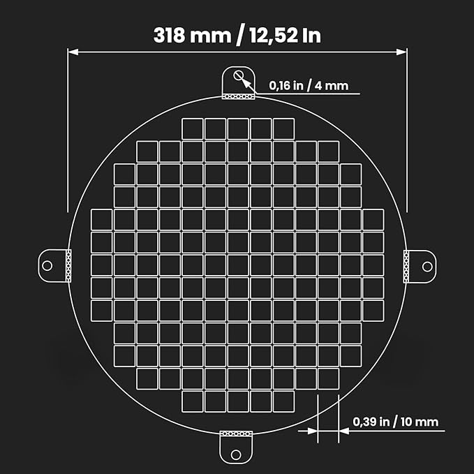 Repa Market 12" Inch Black Galvanized Steel Round Crawl Space Vent Grid - Image 2