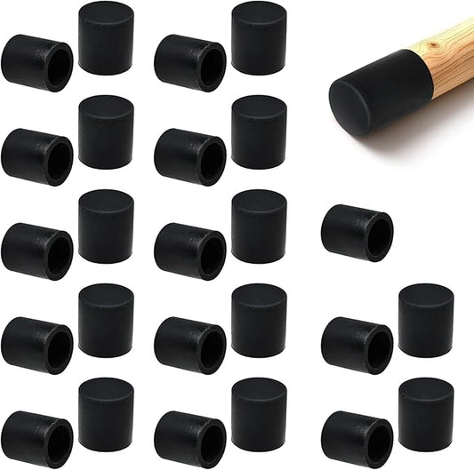 25 Pcs 5/8" Round Chair Leg Tips Caps, Silicone Rubber Furniture Leg Floor by BOPOREAE