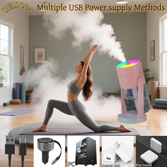 UEISODC Bedroom Humidifier, USB Mini Portable Humidifier - Image 9
