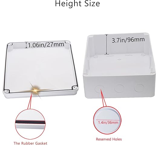 Junction box Dustproof Waterproof IP65 ABS Plastic Electrical Boxes, Indoor & - Image 4