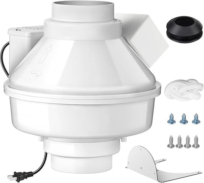 Dryer Booster Fan with Auto On/Off Pressure Sensor-4” DBF 110 Inline Dryer Vent by GUOJINJISM