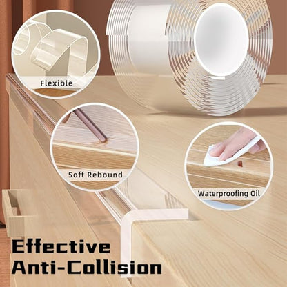 3 Pack Clear Edge Protector Strip, 1.57 in x 9.84 FT, Sharp Edge Wrap Cover Tape - Image 3