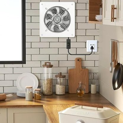 8 Inch Metal Exhaust Fan With Switch - Image 4