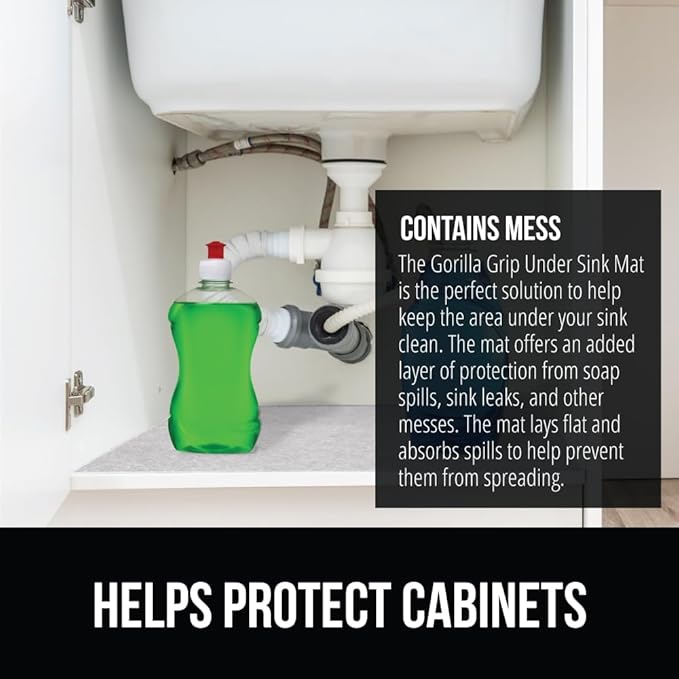 GORILLA GRIP LeakGuard Non-Adhesive Under Sink Mat - Image 3