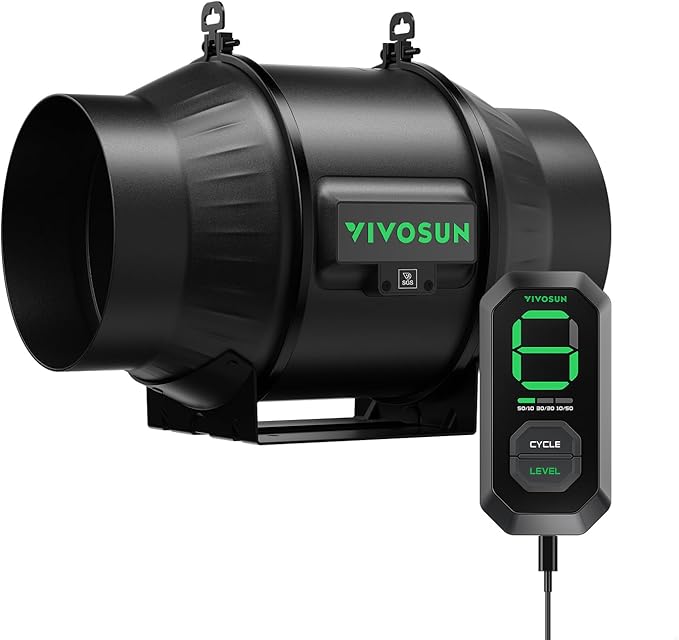VIVOSUN T6 6" Inline Fan &Speed Controller, AeroZesh Ventilation Fan by VIVOSUN