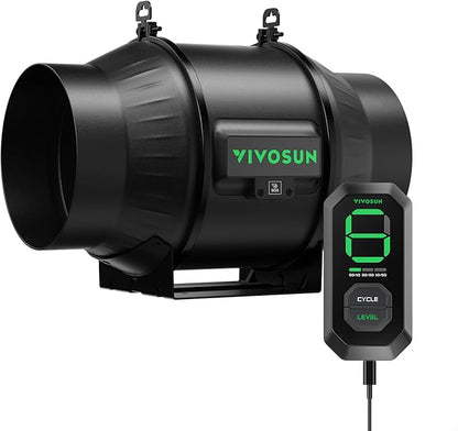 VIVOSUN T6 6" Inline Fan &Speed Controller, AeroZesh Ventilation Fan by VIVOSUN
