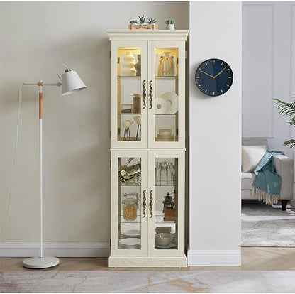 Lighted Glass Curio Cabinet - Image 8
