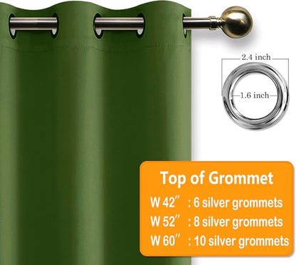 Hiasan Room Darkening Curtains for Bedroom, 70 x 84 Inches - Image 5