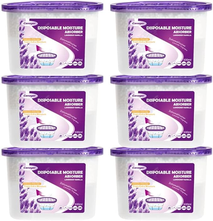 CANAGER Lavender Vanilla Moisture Absorber Box, Odor Eliminator and by CANAGER