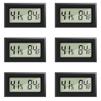 6 Pack Mini Digital Hygrometer Thermometer Small Indoor Temperature and by Rojuna