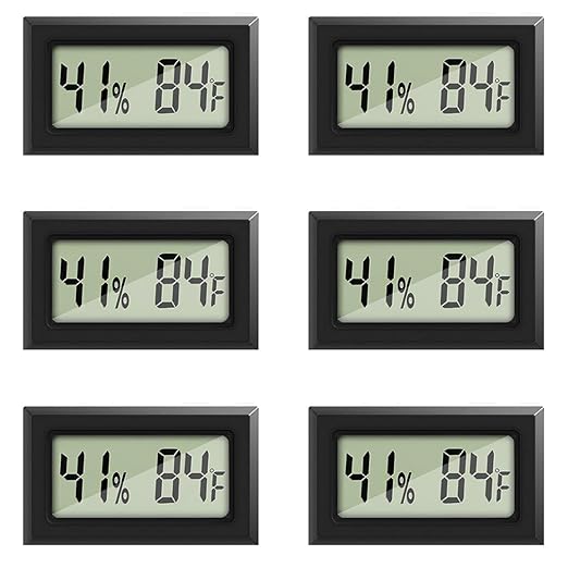 6 Pack Mini Digital Hygrometer Thermometer Small Indoor Temperature and by Rojuna