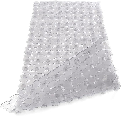 WELTRXE Non Slip Bathtub Mat 35 x 16 Inches Pebbles Shower Mats by WELTRXE
