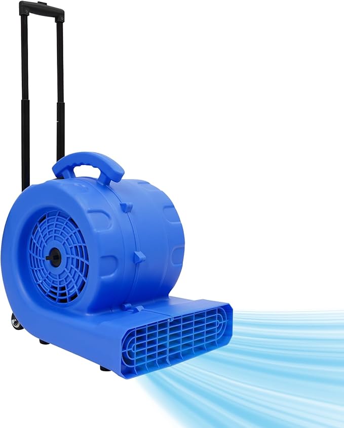 1HP Equivalent 750W Floor Blower Dryer, All-Copper Motor & 3 Adjustable Angles by Unknown