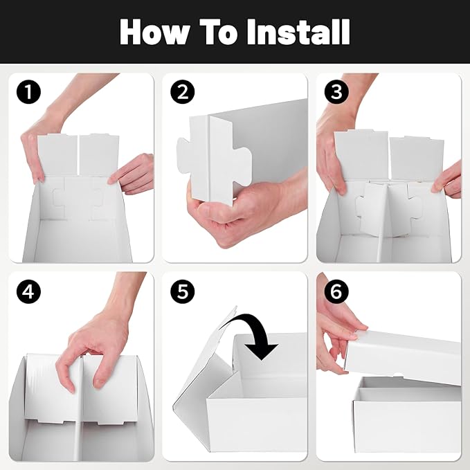 NUMINA 6 Pack 2-Row Cardboard Card Storage Box - Image 4