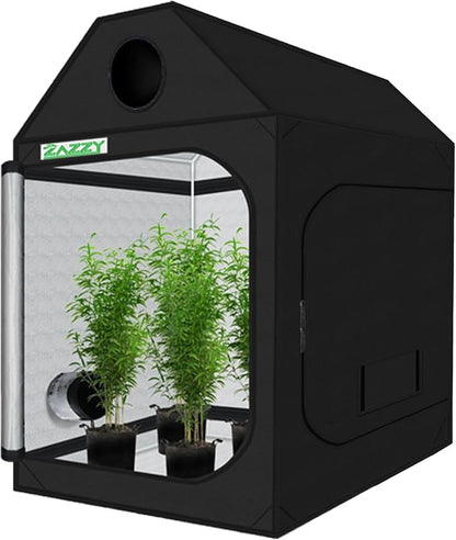zazzy Grow Tent 60"x60"x72" Roof Cube Plant Grow Tents by Zazzy