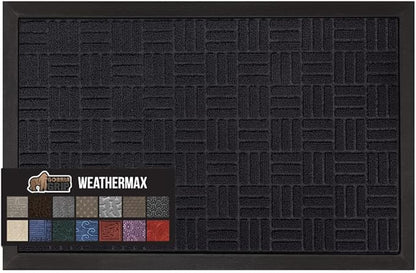 GORILLA GRIP 100% Waterproof All-Season WeatherMax Doormat, US Designed Natural by GorillaGrip