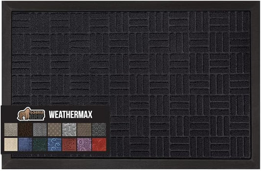 GORILLA GRIP 100% Waterproof All-Season WeatherMax Doormat, US Designed Natural by GorillaGrip